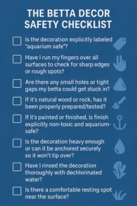 infographics-betta decor safety checklist