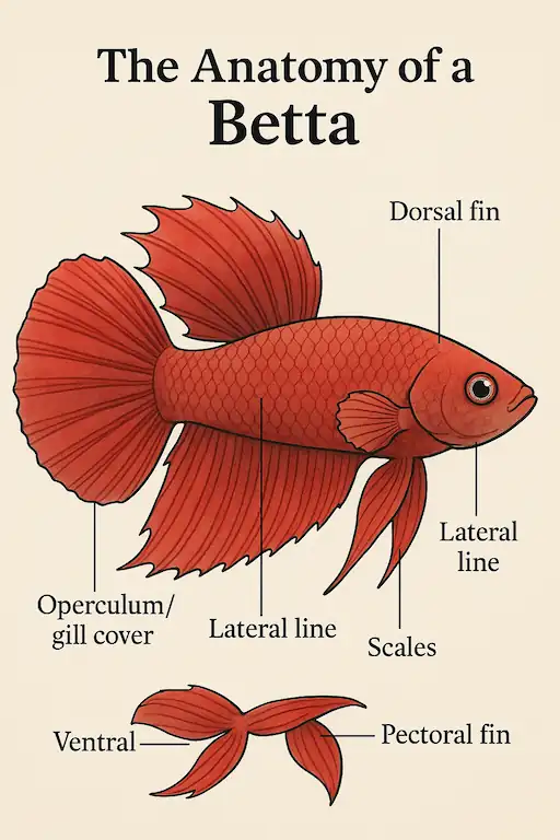 anatomy of betta fish