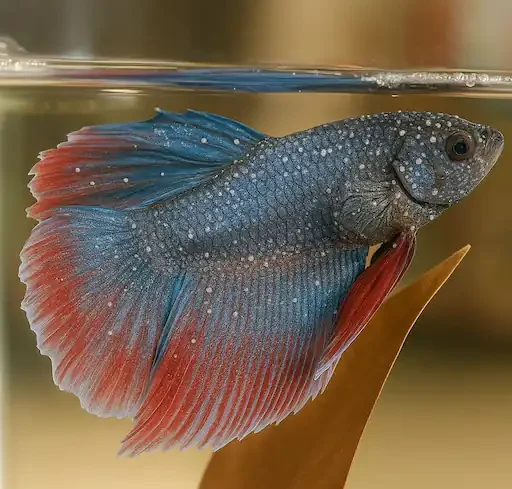 betta having white spots on entire body